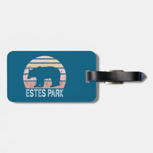 Estes Park Colorado Retro Bear Luggage Tag