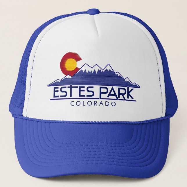 Estes Park Colorado wood mountains hat (Front)