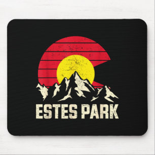 Estes park mountain adventure colorado state flag mouse pad