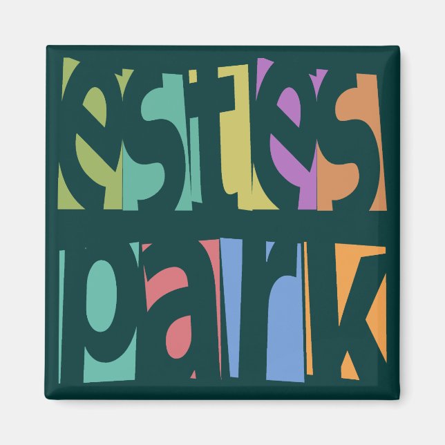 Estes Park Retro Text Magnet (Front)
