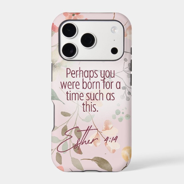Esther 4:14 Christian Bible Verse Art (Back)