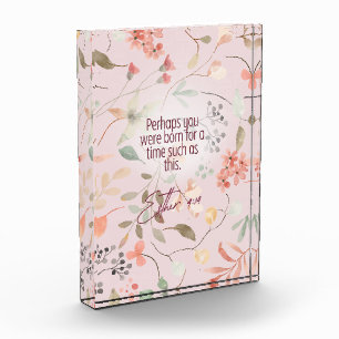 Esther 4:14 Christian Bible Verse Art Photo Block