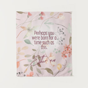 Esther 4:14 Christian Bible Verse Art Tapestry