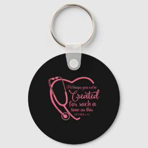 Esther 4-14 Nurse Stethoscope Bible Christian Reli Key Ring