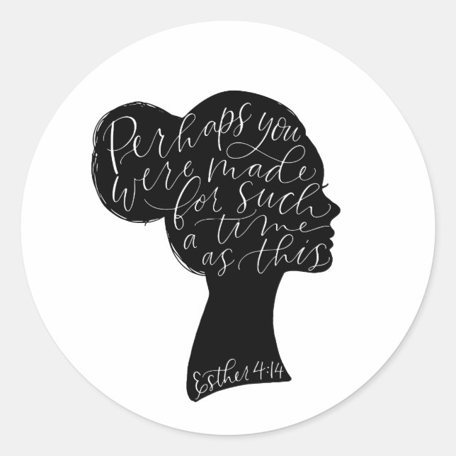 Esther 4:14 Silhouette Sticker (Front)