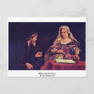 Esther And Mordecai By De Gelder Aert Postcard