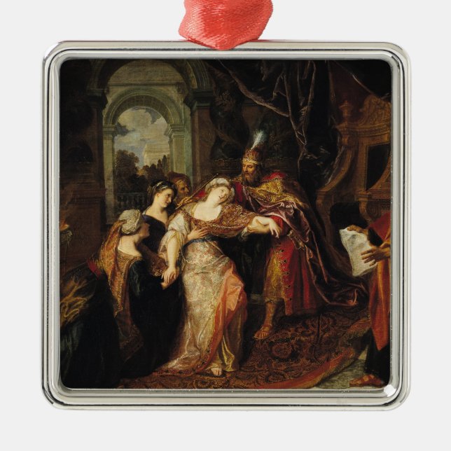 Esther before Ahasuerus, before 1697 Metal Tree Decoration (Front)
