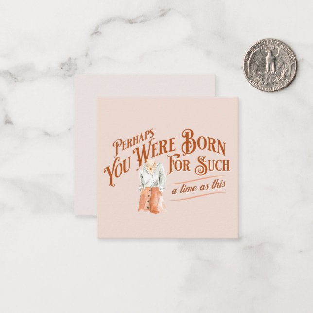 Esther Bible Verse Feminine Notecard (Front/Back In Situ)