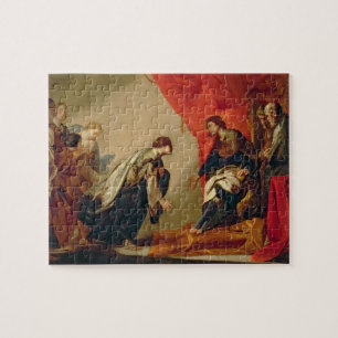 Esther in front of Ahasuerus, c.1645-50 (oil on ca Jigsaw Puzzle