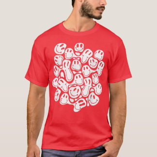 esthetic gry pattern melting white liquid swirl s T-Shirt