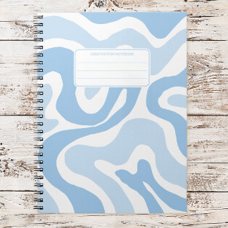 Esthetic Pastel Liquid Swirl Abstract Composition Notebook
