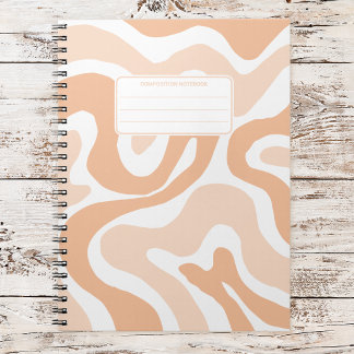 Esthetic Pastel Liquid Swirl Abstract Composition Notebook