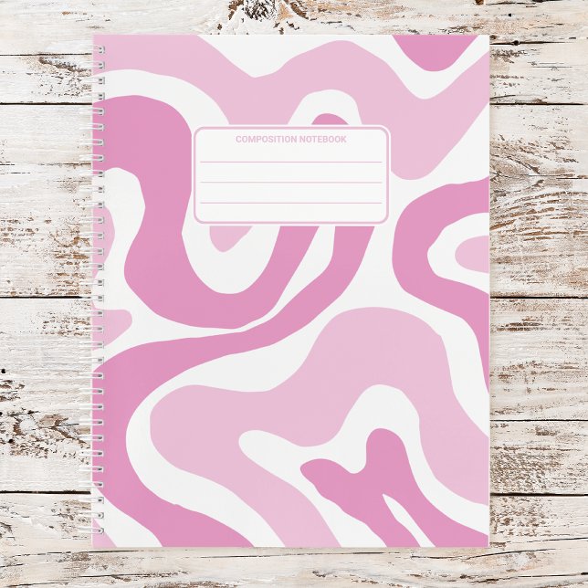 Esthetic Pastel Wavy Liquid Swirl Composition Notebook (Creator Uploaded)