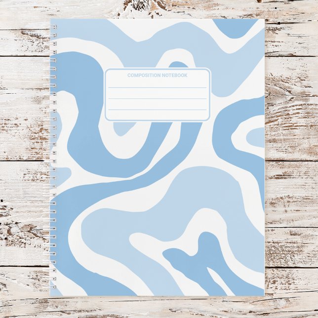 Esthetic Pastel Wavy Liquid Swirl Composition Notebook (Creator Uploaded)