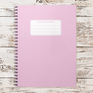 Esthetic Soft Pastel Solid Color Composition Notebook