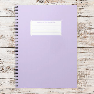 Esthetic Soft Pastel Solid Color Composition Notebook
