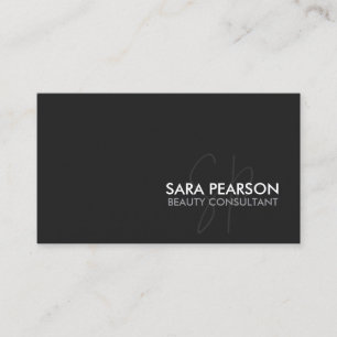 Esthetician Beautician Monogram Beauty  Business Card