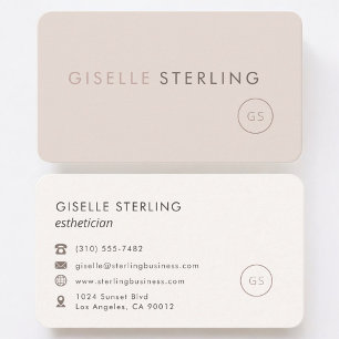 Esthetician Feminine Professional Business Card