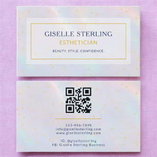 Esthetician Holographic Business Card