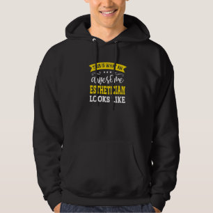 Esthetician Job Title Employee Funny Worker Esthet Hoodie