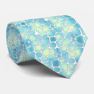 estilo mosaico turquesa con amarillo tie