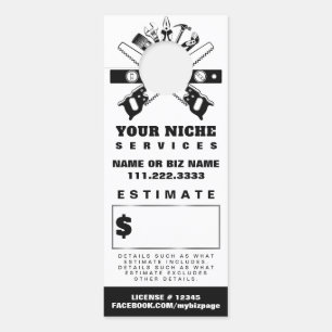 *~* Estimate Quote Trades Carpenter QR Contractor Door Hanger