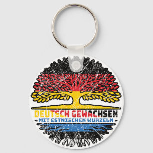 Estland Estnisch Deutschland Deutschland Baum Wurz Key Ring