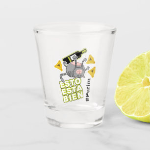 Esto Esta Bien. Funny Purim Cat. Spanish    Shot G Shot Glass