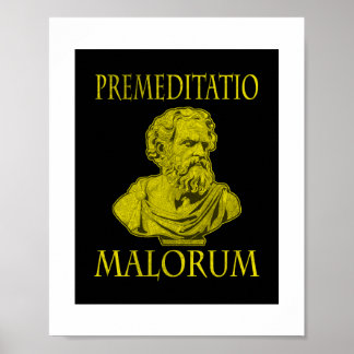 Estoic Philosophy (Estoicism). Phrase in Latin. Poster