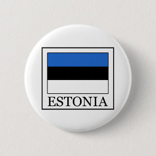 Estonia 6 Cm Round Badge