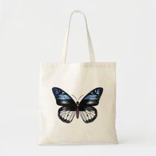Estonia butterfly monarch flag tote bag