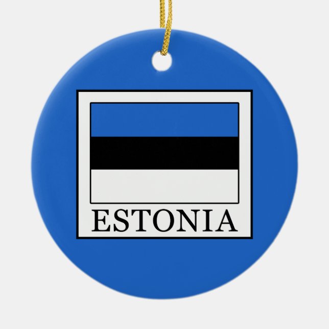 Estonia Ceramic Tree Decoration (Front)
