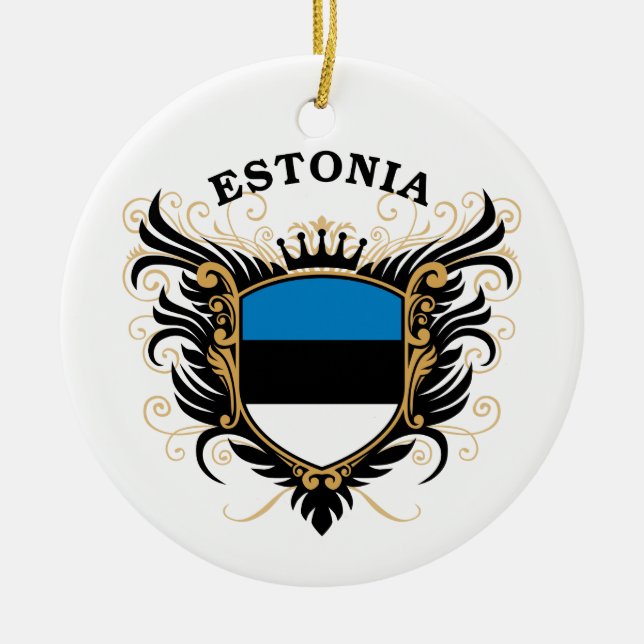 Estonia Ceramic Tree Decoration (Front)