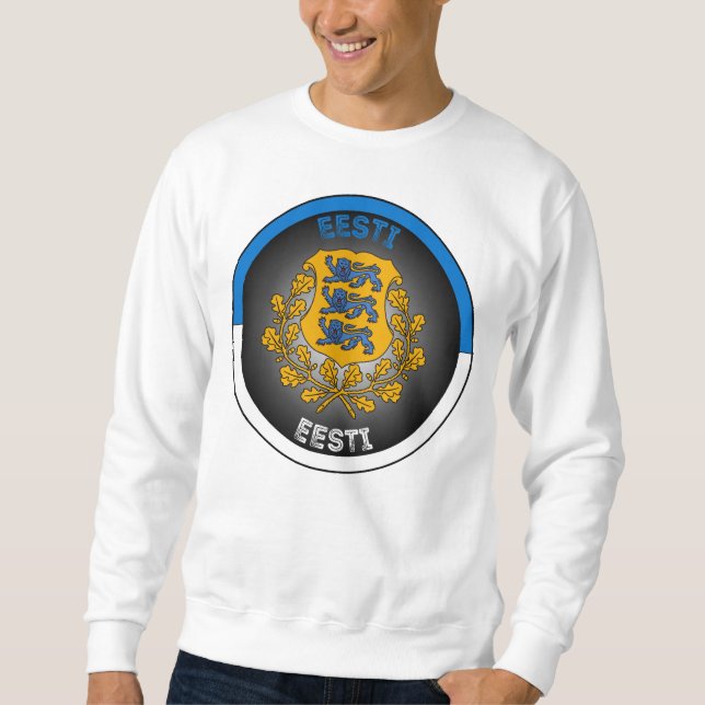 Estonia Coat of Arms Circle Shape  Sweatshirt (Front)