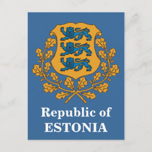 Estonia Coat of Arms Postcard! Postcard
