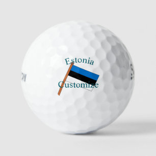 Estonia Country Flag Thunder_Cove Golf Balls