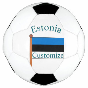 Estonia Country Flag Thunder_Cove Soccer Ball