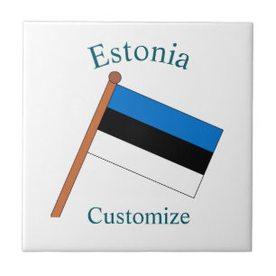 Estonia Country Flag Thunder_Cove Tile