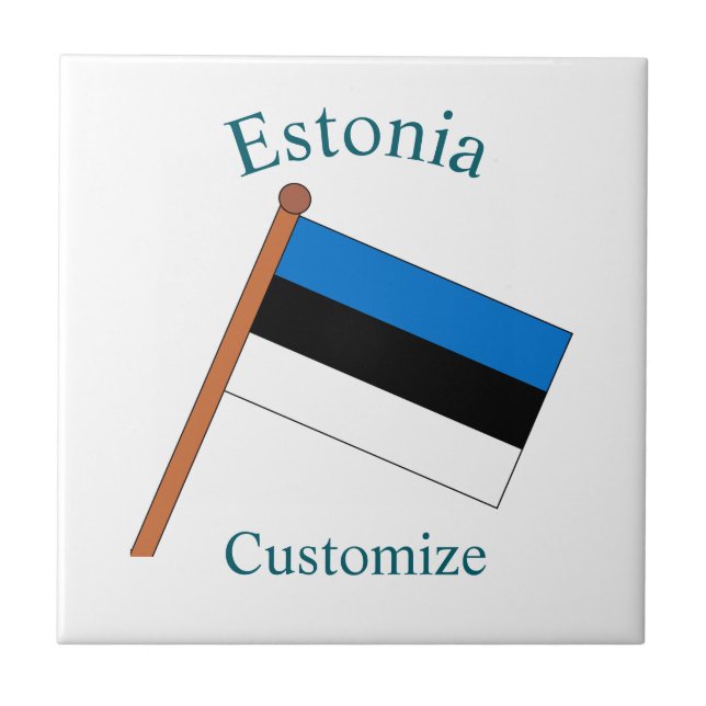 Estonia Country Flag Thunder_Cove Tile (Front)