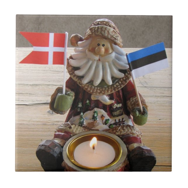 Estonia, Denmark Christmas Tile! Tile (Front)