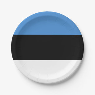 Estonia (Estonian) Flag Paper Plate