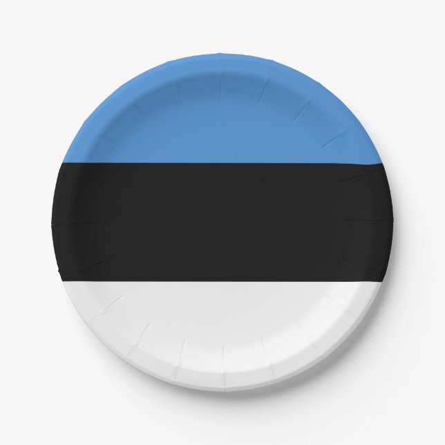 Estonia (Estonian) Flag Paper Plate (Front)