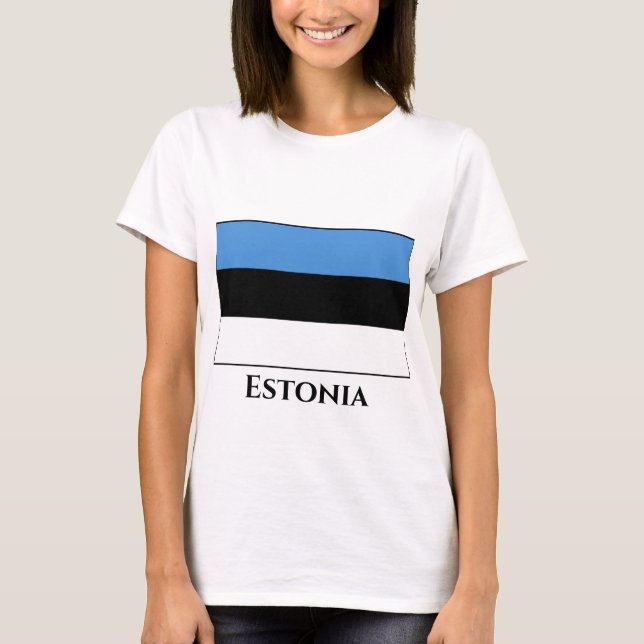 Estonia (Estonian) Flag T-Shirt (Front)