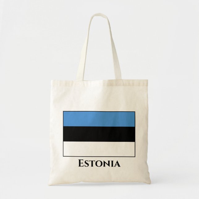 Estonia (Estonian) Flag Tote Bag (Front)