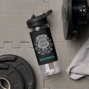 Estonia Fitness & Estonian coat of arms / flag Water Bottle