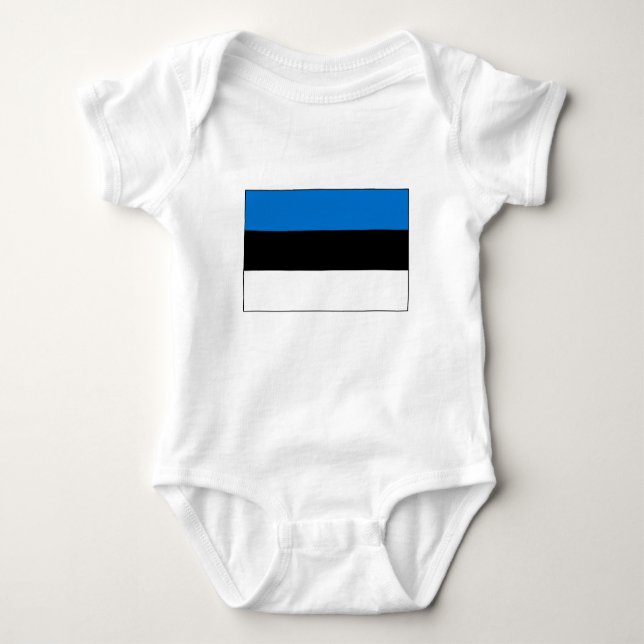 Estonia Flag Baby Bodysuit (Front)