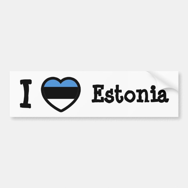 Estonia Flag Bumper Sticker (Front)