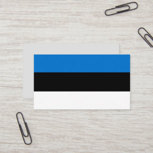 Estonia flag business card