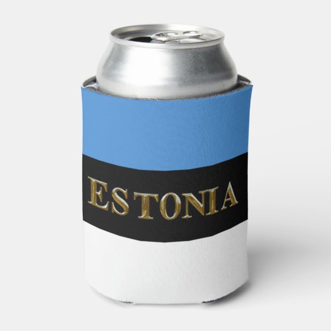 ESTONIA FLAG CAN COOLER (Can Front)