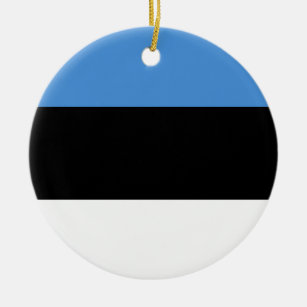 Estonia Flag Ceramic Tree Decoration